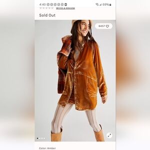 WE THE FREE. SUMMER DAY DREAM VELVET BUTTON DOWN